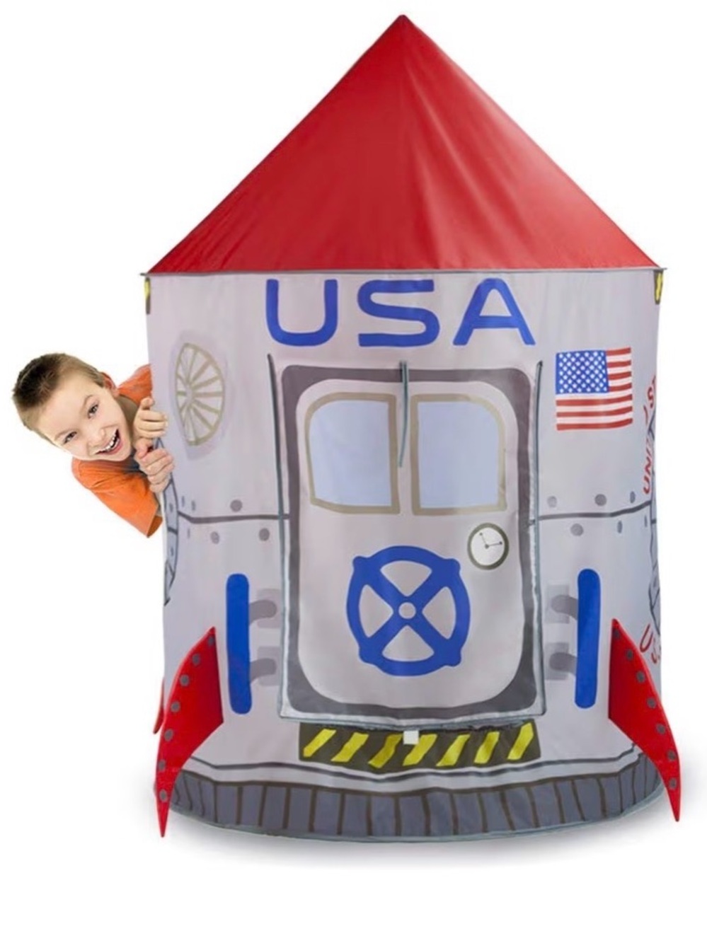 Kids Rocket Play Tent - USA Space Rocket - Imagination Generation